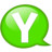 Speech balloon green y